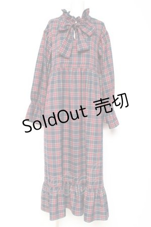 画像: merry jenny / チェックワンピース  紺 Y-26-01-31-126-LO-OP-SZ-ZT631