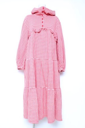 画像: Candy Stripper / HOLIDAY GINGHAM CHECK TIERED ワンピース 2 レッド Y-26-01-31-127-PU-OP-SZ-ZY