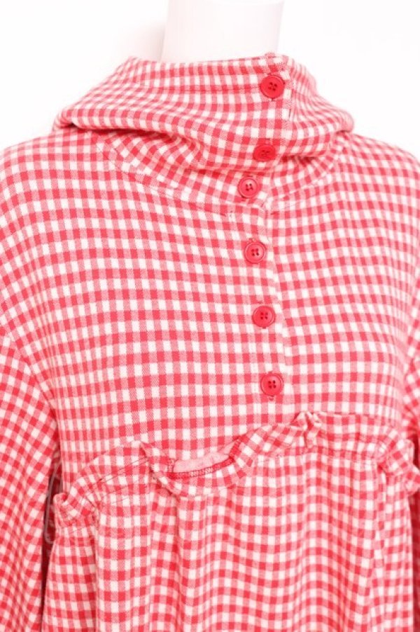 画像4: Candy Stripper / HOLIDAY GINGHAM CHECK TIERED ワンピース 2 レッド Y-26-01-31-127-PU-OP-SZ-ZY (4)