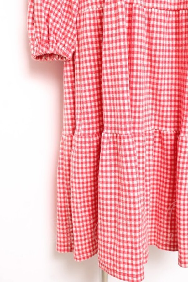 画像5: Candy Stripper / HOLIDAY GINGHAM CHECK TIERED ワンピース 2 レッド Y-26-01-31-127-PU-OP-SZ-ZY (5)