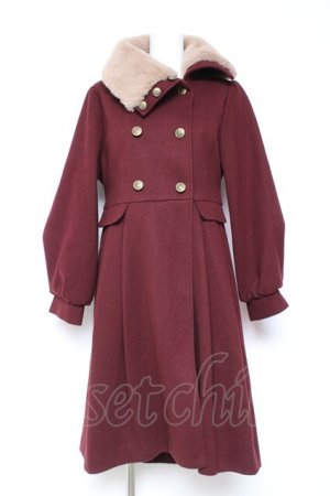 画像: axes femme POETIQUE / アシメナポレオンロングコート M ワイン Y-26-01-31-130-AX-CO-SZ-ZT0203F