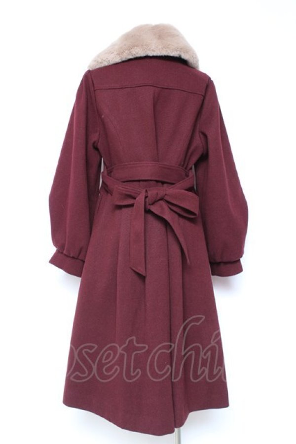 画像2: axes femme POETIQUE / アシメナポレオンロングコート M ワイン Y-26-01-31-130-AX-CO-SZ-ZT0203F (2)