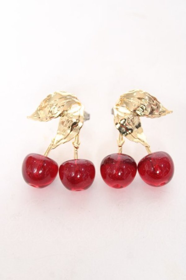 画像2: Liquem / KEITA MARUYAMA×Liquem チェリーピアス  レッド Y-26-01-31-002-LO-AC-SZ-ZY (2)