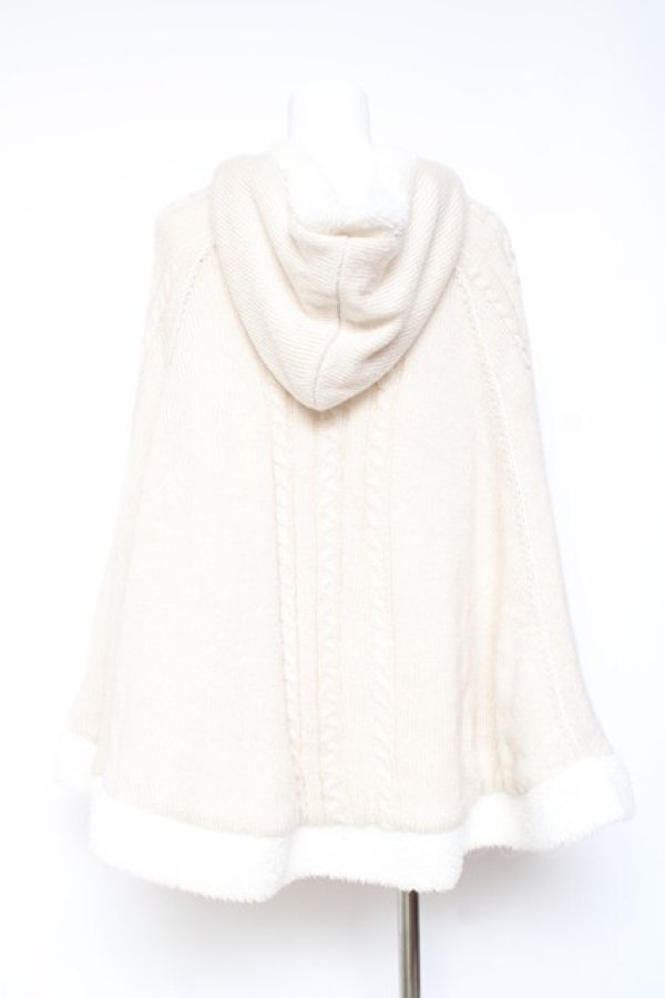 画像2: axes femme / 裏ボアニットポンチョ M 生成り Y-26-01-31-133-AX-TO-SZ-ZY (2)