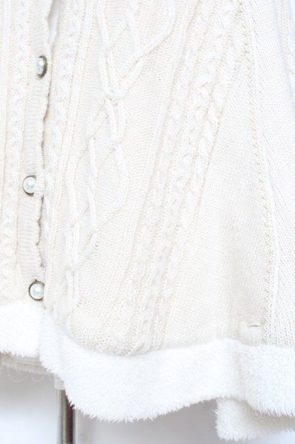 画像4: axes femme / 裏ボアニットポンチョ M 生成り Y-26-01-31-133-AX-TO-SZ-ZY (4)