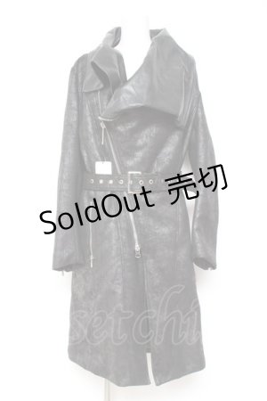 画像: BUFFALO BOBS / MICHELANGIOLO ドレープネック コート 1-2 ブラック Y-26-01-31-136-PU-CO-SZ-ZY