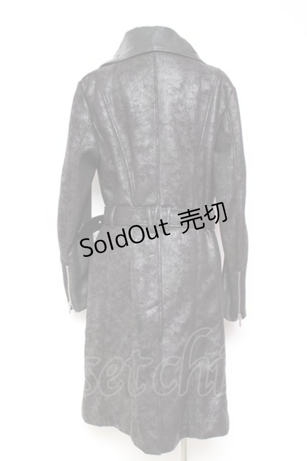 画像3: BUFFALO BOBS / MICHELANGIOLO ドレープネック コート 1-2 ブラック Y-26-01-31-136-PU-CO-SZ-ZY (3)