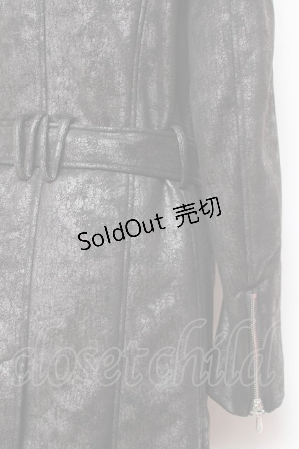 画像4: BUFFALO BOBS / MICHELANGIOLO ドレープネック コート 1-2 ブラック Y-26-01-31-136-PU-CO-SZ-ZY (4)