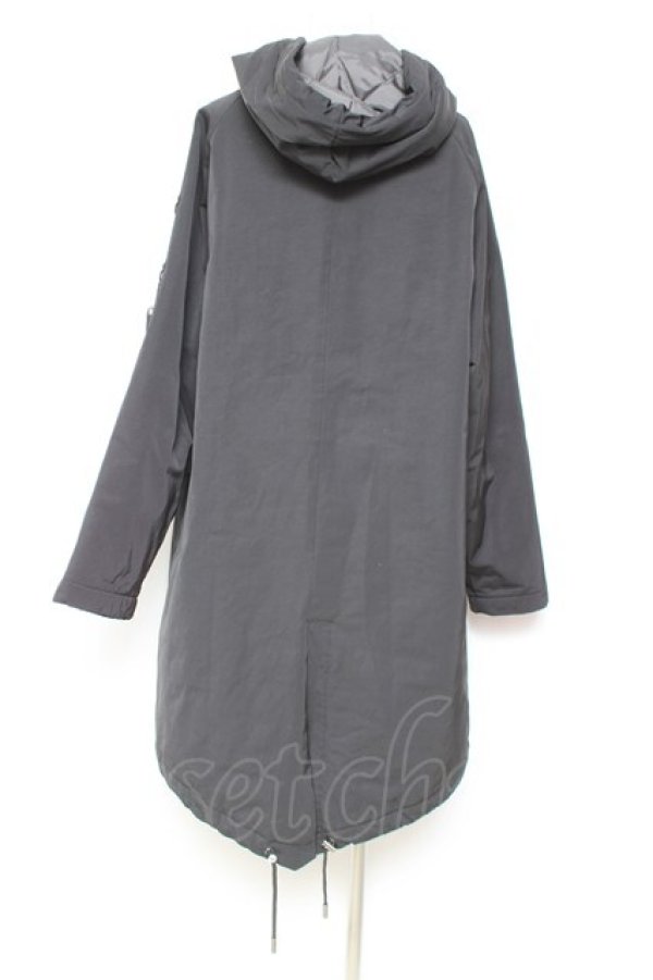 画像3: Deorart / ベルトカスタムデザイン中綿ロングモッズコート M 黒 Y-26-01-31-138-PU-CO-SZ-ZT0203F (3)