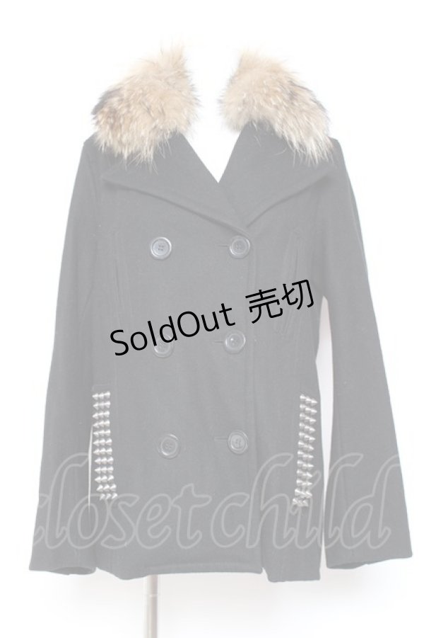 画像1: GLAD NEWS / スタッズPコート F 黒 Y-26-01-31-140-GL-CO-SZ-ZT0203F (1)