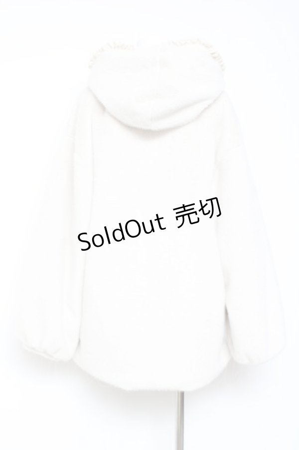 画像2: merry jenny / フリルフードフェイクファージャケット F アイボリー Y-26-01-31-141-LO-CO-SZ-ZTC071 (2)