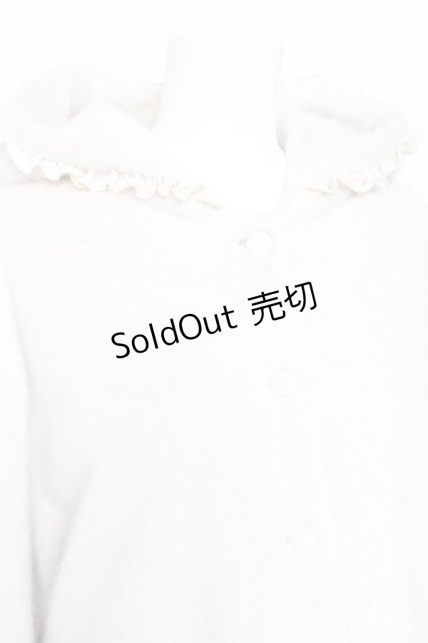 画像3: merry jenny / フリルフードフェイクファージャケット F アイボリー Y-26-01-31-141-LO-CO-SZ-ZTC071 (3)