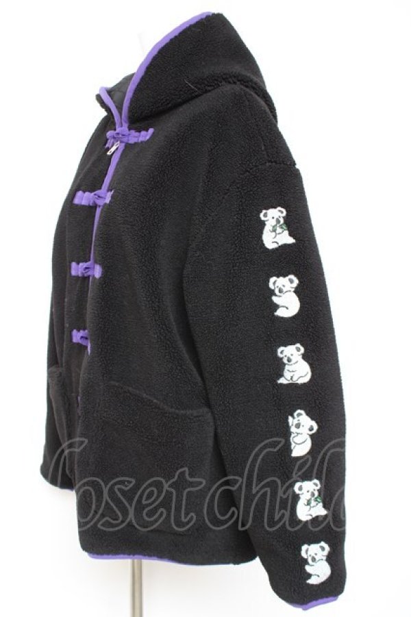 画像2: Candy Stripper / HUG HUG KOALA BOA CHINA ジャケット  ブラック Y-26-01-31-142-PU-JA-SZ-ZY (2)