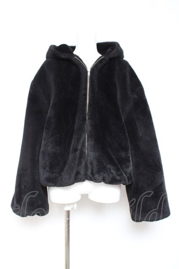 画像1: Ank Rouge / くまちゃんファーブルゾン  黒 Y-26-01-31-143-CA-CO-SZ-ZY (1)