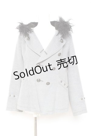 画像: ALGONQUINS / ファーフードW釦コート  グレー Y-26-01-31-144-AL-CO-SZ-ZT0203F