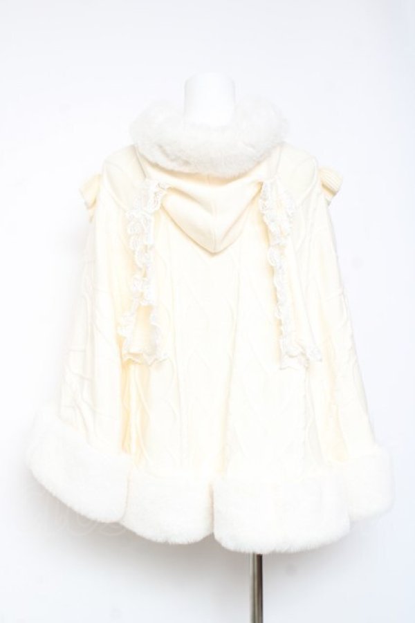 画像3: Ank Rouge / うさちゃんニットポンチョ M オフホワイト Y-26-01-31-145-CA-CO-SZ-ZY (3)