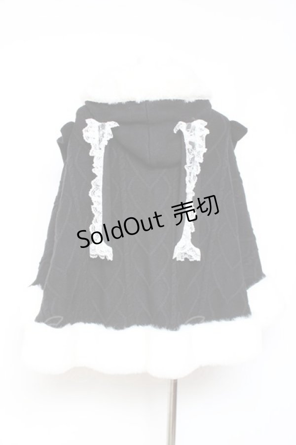 画像3: Ank Rouge / うさちゃんニットポンチョ M 黒 Y-26-01-31-146-CA-CO-SZ-ZY (3)