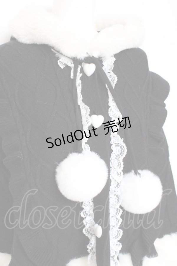 画像5: Ank Rouge / うさちゃんニットポンチョ M 黒 Y-26-01-31-146-CA-CO-SZ-ZY (5)