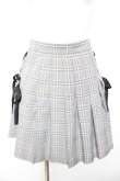 画像1: Ank Rouge / サイドスピンドルチェックプリーツスカート M グレー Y-26-01-31-151-CA-SK-SZ-ZY (1)