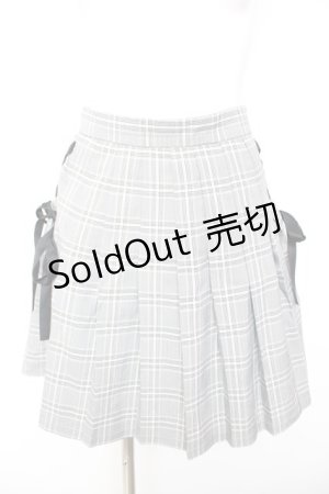 画像: Ank Rouge / サイドスピンドルチェックプリーツスカート M グレー Y-26-01-31-151-CA-SK-SZ-ZY