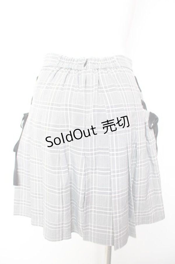 画像2: Ank Rouge / サイドスピンドルチェックプリーツスカート M グレー Y-26-01-31-151-CA-SK-SZ-ZY (2)