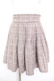 画像1: Ank Rouge / チェック柄プリーツスカート M ブラウン Y-26-01-31-152-CA-SK-SZ-ZY (1)