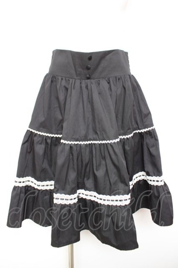 画像1: Eri Aino's Collection / シャーロットの水曜日スカート M 黒 Y-26-01-31-157-LO-SK-SZ-ZY (1)