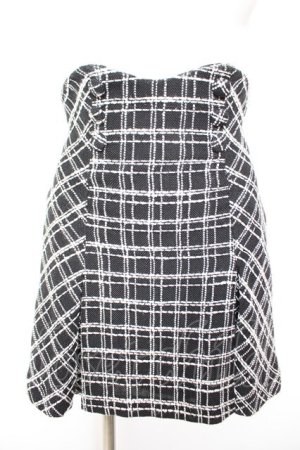 画像: pium / ハイウエストボックスタックツイードミニスカート F 黒 Y-26-01-31-158-LO-SK-SZ-ZY