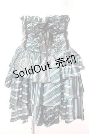 画像: ATELIER PIERROT / ハリー・ポッター フリルコルセットスカート  スリザリン(グリーン) Y-26-01-31-166-EL-SK-SZ-ZY