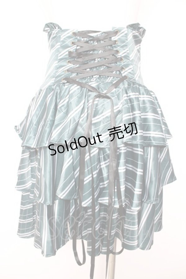 画像2: ATELIER PIERROT / ハリー・ポッター フリルコルセットスカート  スリザリン(グリーン) Y-26-01-31-166-EL-SK-SZ-ZY (2)