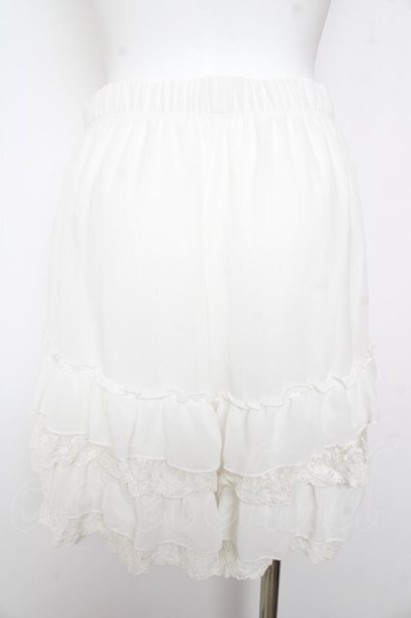 画像2: axes femme POETIQUE / レースフリルペチパンツ M 白 Y-26-01-31-174-AX-PA-SZ-ZY (2)