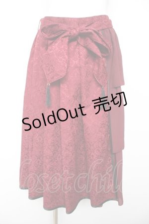画像: axes femme kawaii / チャイナアシメスカート M ワイン Y-26-01-31-175-AX-SK-SZ-ZH