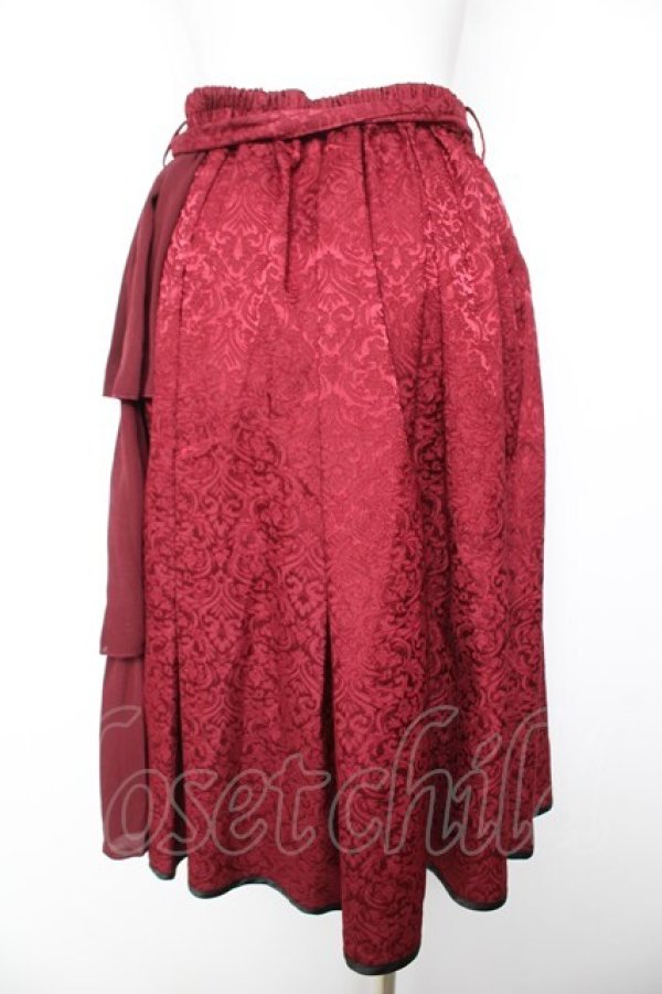 画像2: axes femme kawaii / チャイナアシメスカート M ワイン Y-26-01-31-175-AX-SK-SZ-ZY (2)