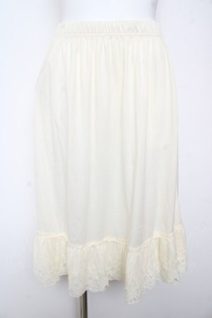 画像: axes femme / レース重ねペチスカート M 生成り Y-26-01-31-178-AX-SK-SZ-ZY