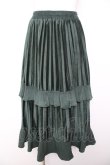 画像1: axes femme / フリルベロアスカート M グリーン Y-26-01-31-180-AX-SK-SZ-ZY (1)