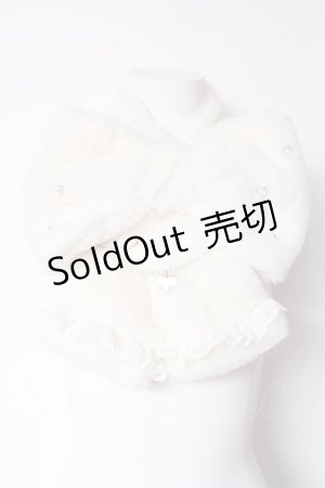 画像: NOEMIE / リボンファーマフラー  白 Y-26-01-31-030-LO-ZA-SZ-ZT578