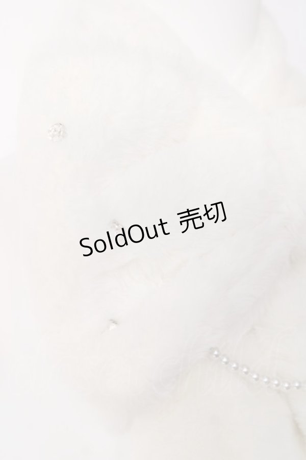 画像2: NOEMIE / リボンファーマフラー  白 Y-26-01-31-030-LO-ZA-SZ-ZT578 (2)