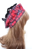 画像4: axes femme kawaii / タータンチェックベレー帽  赤 Y-26-01-31-033-AX-AC-SZ-ZY (4)