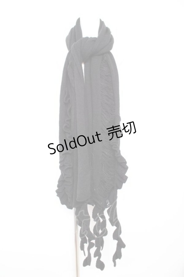 画像1: BPN / ダメージフリルストール  黒 Y-26-02-01-001-GO-ZA-SZ-ZY (1)