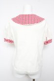 画像2: Angelic Pretty / ギンガムカラーカットソー  オフ×赤 Y-26-02-01-038-AP-TO-SZ-ZY (2)