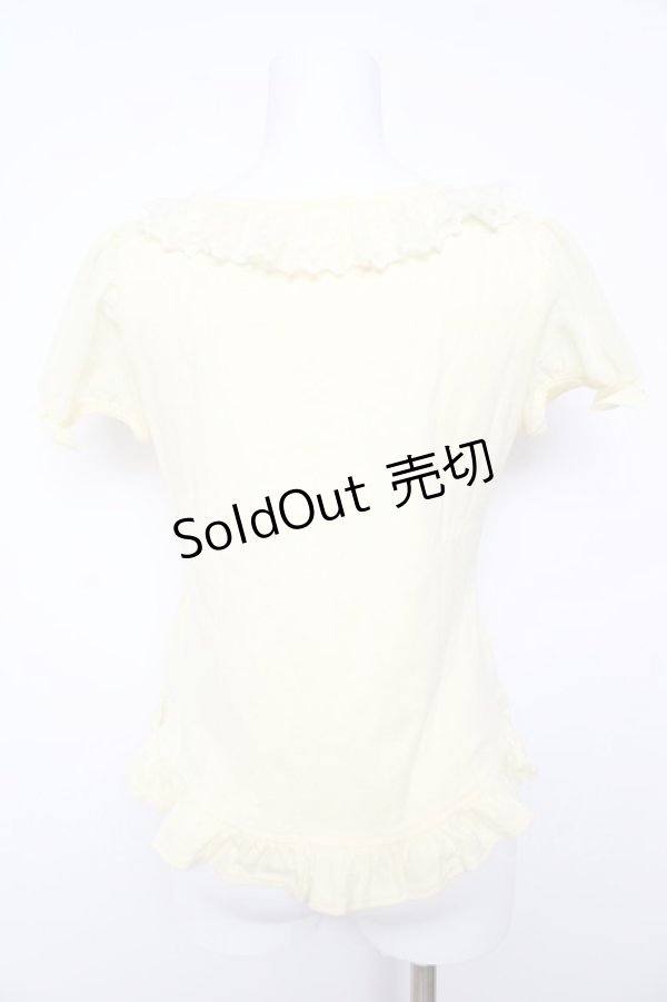 画像2: Angelic Pretty / ふわふわ袖カットソー  イエロー Y-26-02-01-040-AP-OP-SZ-ZY (2)