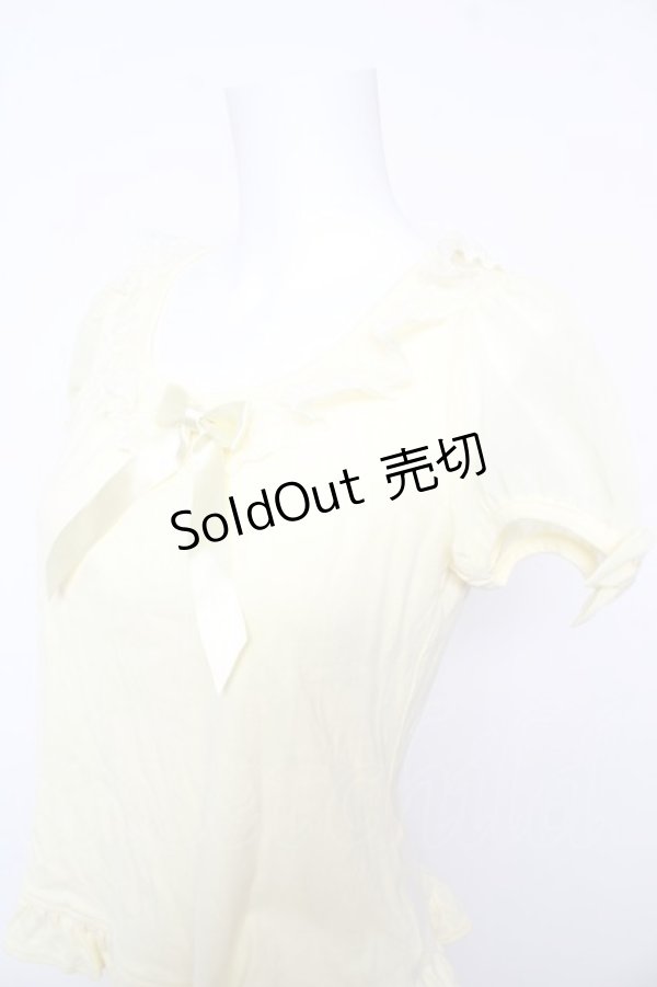 画像3: Angelic Pretty / ふわふわ袖カットソー  イエロー Y-26-02-01-040-AP-OP-SZ-ZY (3)