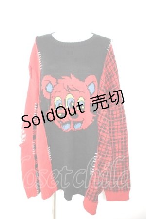画像: Candy Stripper / HILARIOUS BEAR KNIT  赤 Y-26-02-01-043-PU-TO-SZ-ZY
