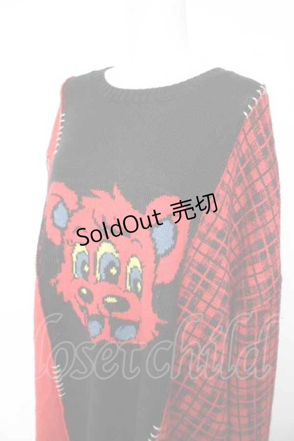 画像3: Candy Stripper / HILARIOUS BEAR KNIT  赤 Y-26-02-01-043-PU-TO-SZ-ZY (3)