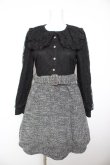画像1: Jamieエーエヌケー / ツイードドッキングワンピース M 黒 Y-26-02-01-046-LO-OP-SZ-ZY (1)