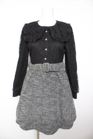 画像: Jamieエーエヌケー / ツイードドッキングワンピース M 黒 Y-26-02-01-046-LO-OP-SZ-ZY