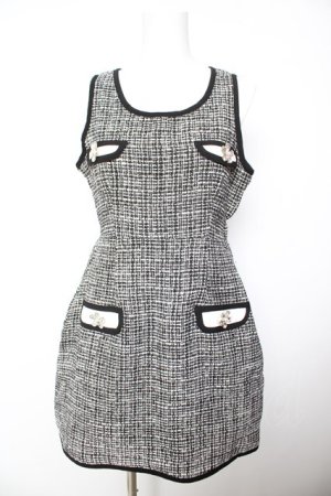 画像: Swankiss / ビジューツイードワンピース  黒 Y-26-02-01-047-CA-OP-SZ-ZY