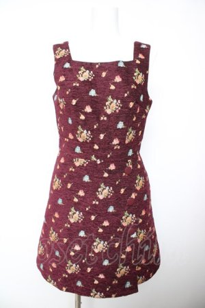 画像: LODISPOTTO / ゴブランノースリーブワンピース  ワイン Y-26-02-01-048-LO-OP-SZ-ZY