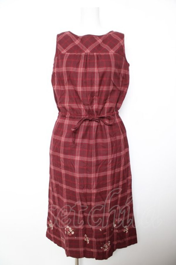 画像1: KETTY / タータンワンピース  ワイン Y-26-02-01-049-EL-OP-SZ-ZY (1)