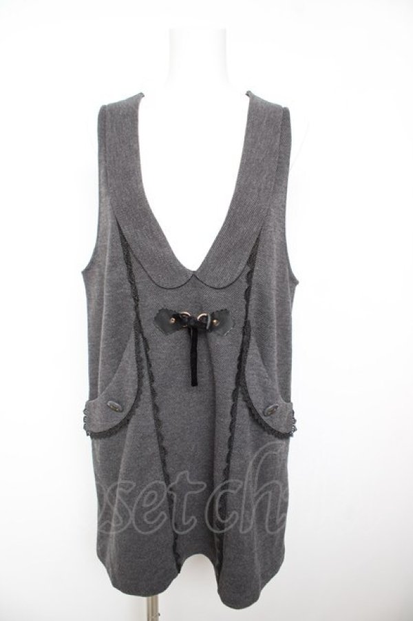 画像1: axes femme / ビット付きジャンドレ M グレー Y-26-02-01-052-AX-OP-SZ-ZY (1)